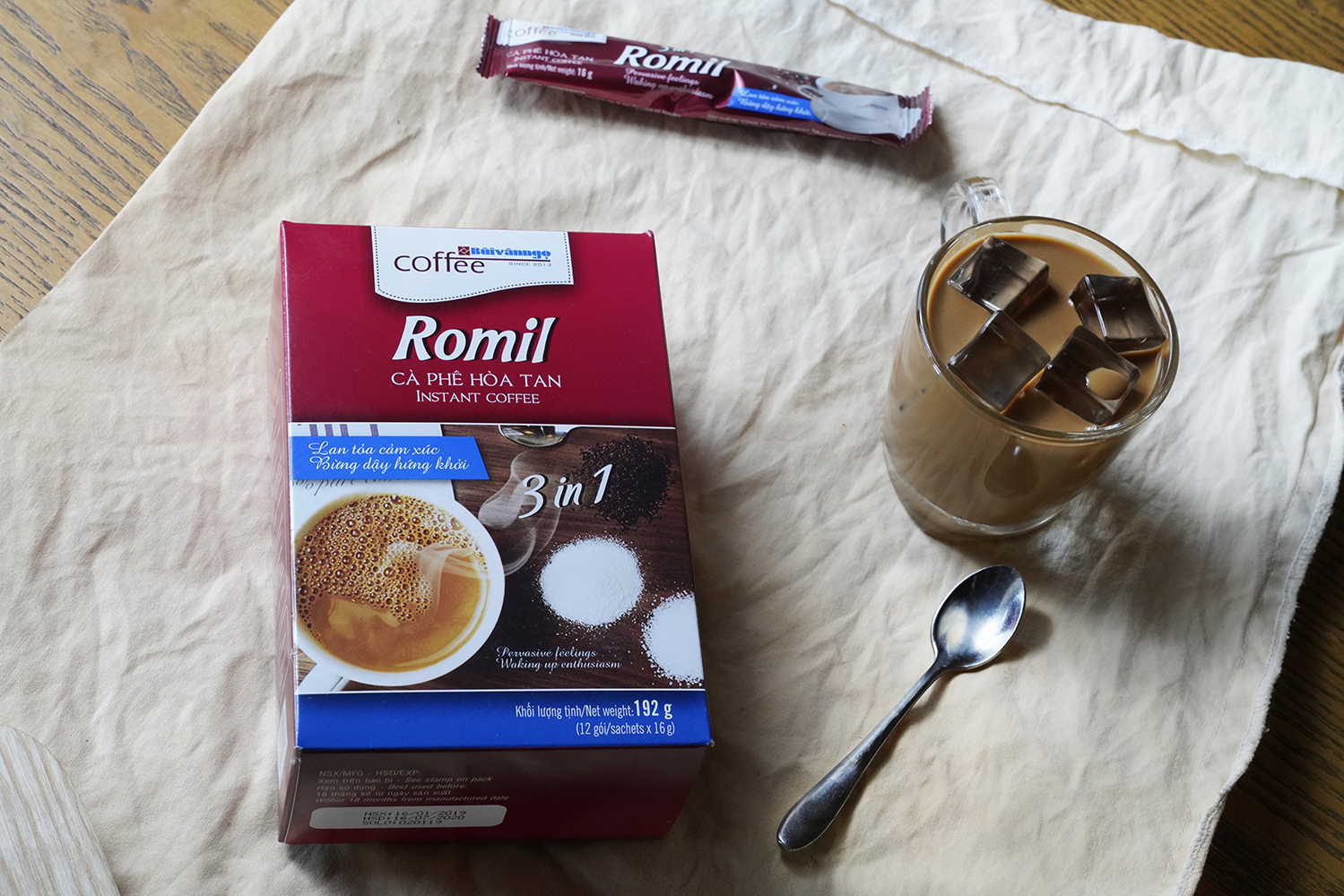 Cà phê hòa tan 4in1 Romil Sữa Dừa