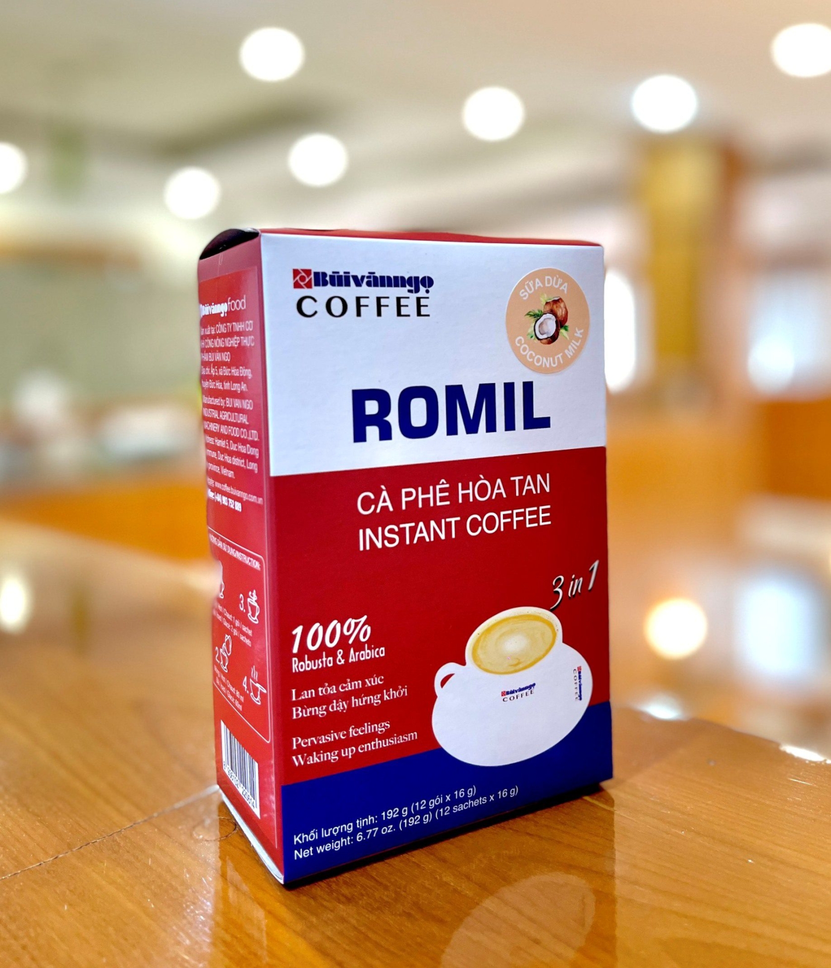 Cà phê hòa tan 4in1 Romil Sữa Dừa