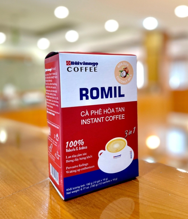 Cà phê hòa tan 4in1 Romil Sữa Dừa
